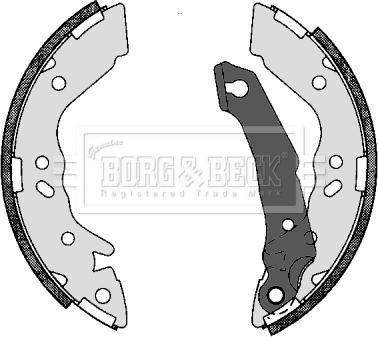 Borg & Beck BBS6272 - Комплект тормозных колодок, барабанные autospares.lv