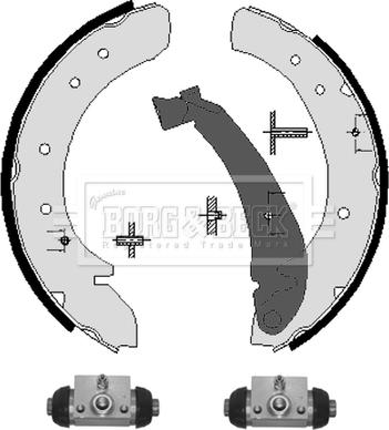 Borg & Beck BBS1090K - Комплект тормозных колодок, барабанные autospares.lv