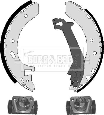 Borg & Beck BBS1054K - Комплект тормозных колодок, барабанные autospares.lv