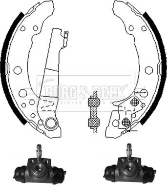 Borg & Beck BBS1002K - Комплект тормозных колодок, барабанные autospares.lv