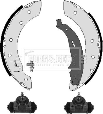 Borg & Beck BBS1039K - Комплект тормозных колодок, барабанные autospares.lv