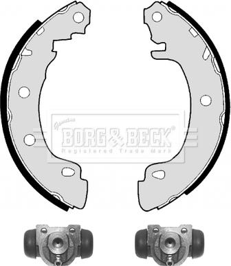 Borg & Beck BBS1036K - Комплект тормозных колодок, барабанные autospares.lv