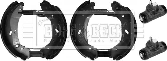 Borg & Beck BBS1145K - Комплект тормозных колодок, барабанные autospares.lv