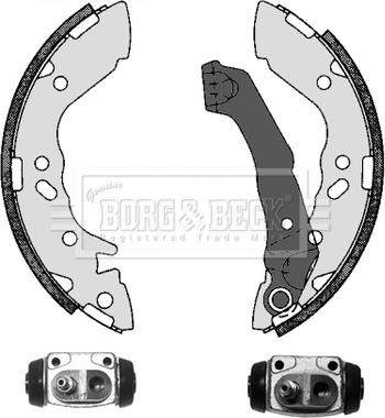 Borg & Beck BBS1141K - Комплект тормозных колодок, барабанные autospares.lv