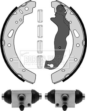 Borg & Beck BBS1114K - Комплект тормозных колодок, барабанные autospares.lv