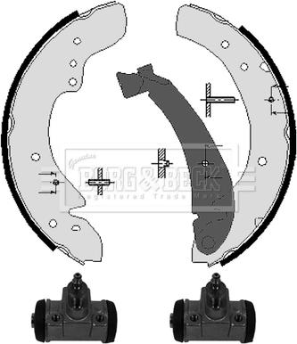 Borg & Beck BBS1125K - Комплект тормозных колодок, барабанные autospares.lv