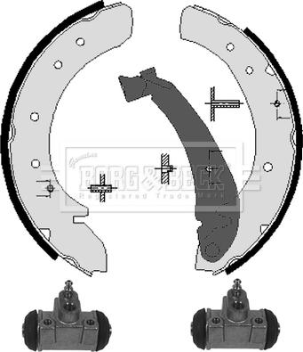 Borg & Beck BBS1127K - Комплект тормозных колодок, барабанные autospares.lv