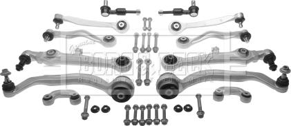 Borg & Beck BCA7117K - Подвеска колеса, комплект autospares.lv