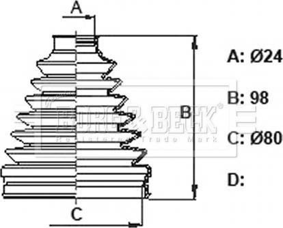 Borg & Beck BCB6404 - Пыльник, приводной вал autospares.lv