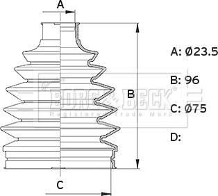 Borg & Beck BCB6415 - Пыльник, приводной вал autospares.lv