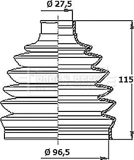 Borg & Beck BCB6411 - Пыльник, приводной вал autospares.lv