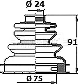 Borg & Beck BCB6413 - Пыльник, приводной вал autospares.lv