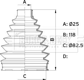 Borg & Beck BCB6417 - Пыльник, приводной вал autospares.lv