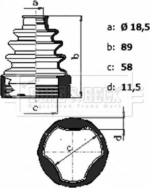 Borg & Beck BCB6439 - Пыльник, приводной вал autospares.lv