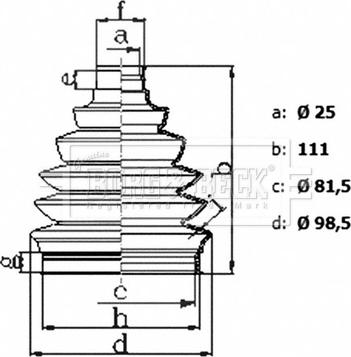 Borg & Beck BCB6436 - Пыльник, приводной вал autospares.lv