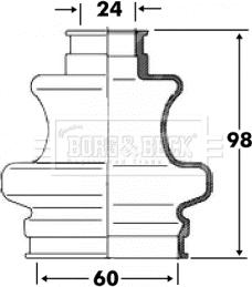 Borg & Beck BCB6094 - Пыльник, приводной вал autospares.lv