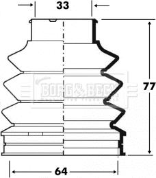 Borg & Beck BCB6095 - Пыльник, приводной вал autospares.lv