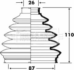 Borg & Beck BCB6097 - Пыльник, приводной вал autospares.lv