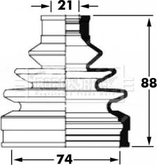 Borg & Beck BCB6045 - Пыльник, приводной вал autospares.lv