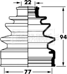 Borg & Beck BCB6046 - Пыльник, приводной вал autospares.lv