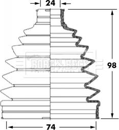 Borg & Beck BCB6041 - Пыльник, приводной вал autospares.lv