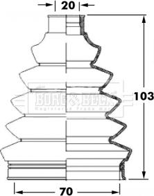 Borg & Beck BCB6047 - Пыльник, приводной вал autospares.lv