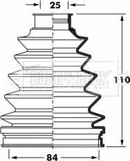 Borg & Beck BCB6054 - Пыльник, приводной вал autospares.lv