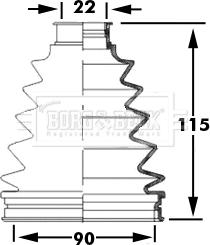 Borg & Beck BCB6050 - Пыльник, приводной вал autospares.lv