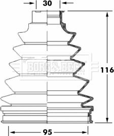 Borg & Beck BCB6051 - Пыльник, приводной вал autospares.lv