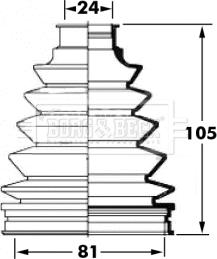 Borg & Beck BCB6058 - Пыльник, приводной вал autospares.lv