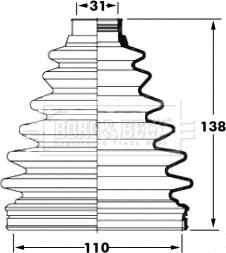 Borg & Beck BCB6057 - Пыльник, приводной вал autospares.lv