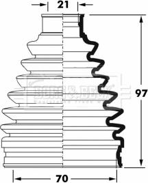 Borg & Beck BCB6066 - Пыльник, приводной вал autospares.lv