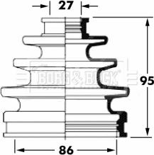 Borg & Beck BCB6061 - Пыльник, приводной вал autospares.lv