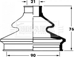 Borg & Beck BCB6062 - Пыльник, приводной вал autospares.lv