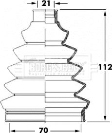 Borg & Beck BCB6067 - Пыльник, приводной вал autospares.lv