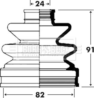 Borg & Beck BCB6002 - Пыльник, приводной вал autospares.lv