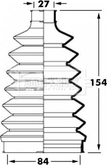 Borg & Beck BCB6019 - Пыльник, приводной вал autospares.lv