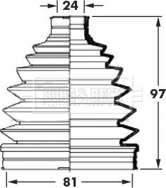 Borg & Beck BCB6010 - Пыльник, приводной вал autospares.lv