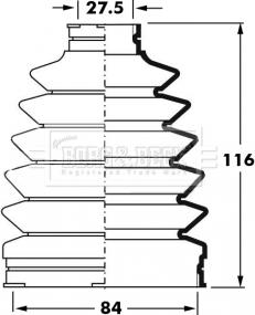 Borg & Beck BCB6017 - Пыльник, приводной вал autospares.lv