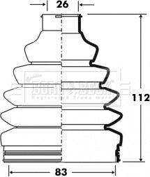 Borg & Beck BCB6080 - Пыльник, приводной вал autospares.lv