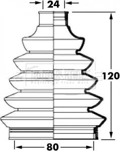 Borg & Beck BCB6029 - Пыльник, приводной вал autospares.lv