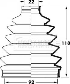 Borg & Beck BCB6025 - Пыльник, приводной вал autospares.lv