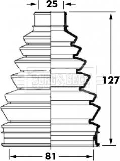 Borg & Beck BCB6021 - Пыльник, приводной вал autospares.lv