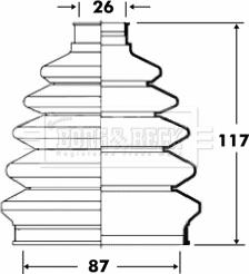 Borg & Beck BCB6077 - Пыльник, приводной вал autospares.lv