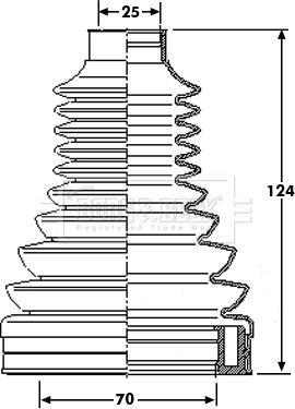 Borg & Beck BCB6199 - Пыльник, приводной вал autospares.lv