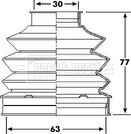 Borg & Beck BCB6195 - Пыльник, приводной вал autospares.lv