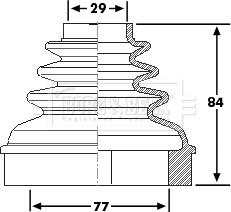 Borg & Beck BCB6192 - Пыльник, приводной вал autospares.lv