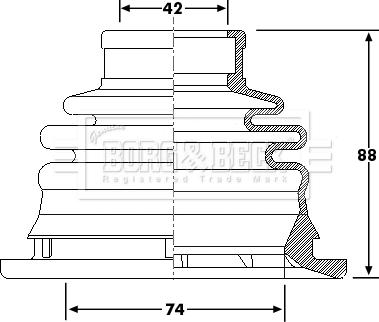 Borg & Beck BCB6197 - Пыльник, приводной вал autospares.lv