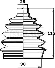 Borg & Beck BCB6149 - Пыльник, приводной вал autospares.lv