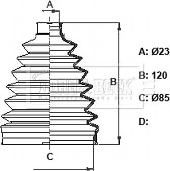 Borg & Beck BCB6148 - Пыльник, приводной вал autospares.lv